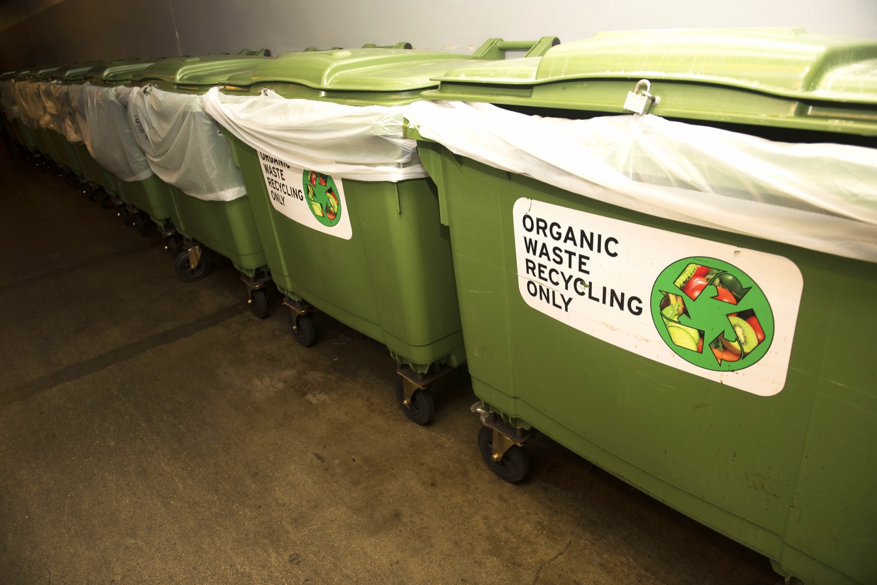 Massachusettes General Hospital's recycling bins